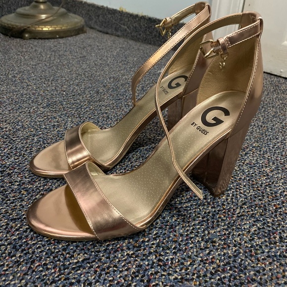 guess rose gold heels